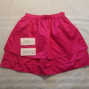 Hartstrings girls size 12 pink satiny lined skirt 3 layers
